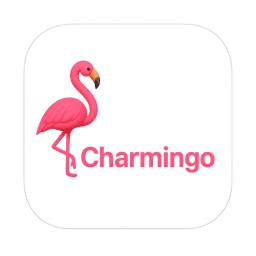 Charmingo flamingo logo